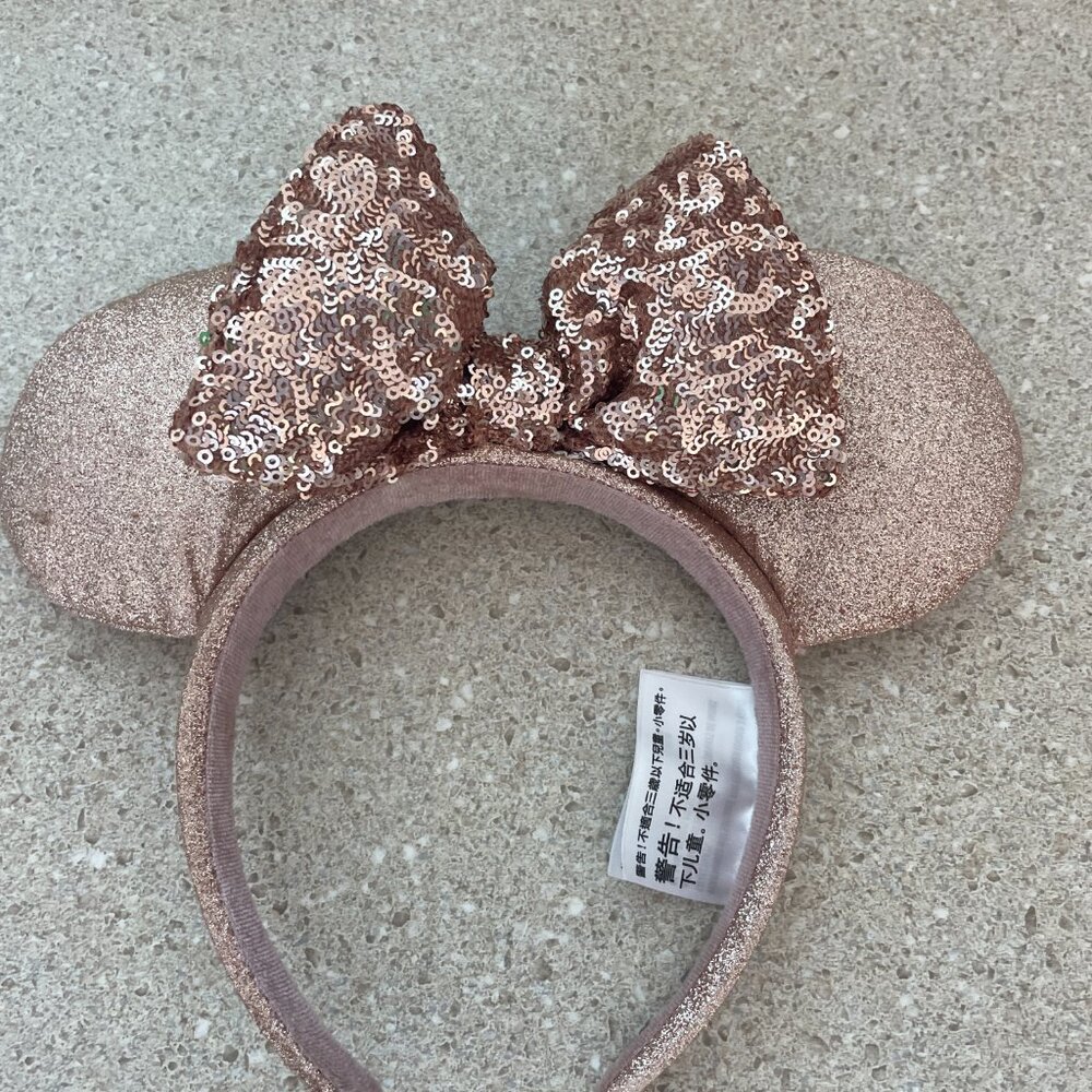 Sparkly Rose Gold Mickey/Minnie Mouse Ears - Picture 2 of 2